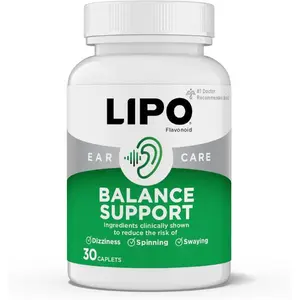 Lipo-Flavonoid for Vertigo & Dizziness Relief, Clinically Tested Formula with Ginkgo Biloba, Vitamin D, & Vitamin B Complex, Inner Ear Health & Balance Support, 30-Count (Pack of 1)