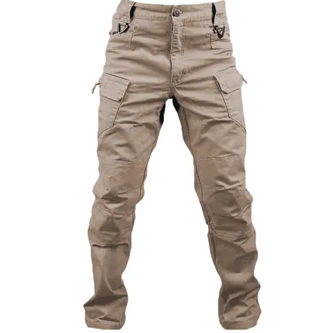 HOMUG Men's Lightweight Tough Built Cargo Pants - Men's Clothing with Large-Capacity Zipped Storage Pockets, Straight-Cut Hems, Multiple Colors for Spring & Autumn, Outdoor Utilitarian Pocket Zipped Bottoms, Pocket Zipped Men's Pants