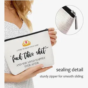 Funny Gifts for Women, Friends, Hostess Gift Ideas Strong women Retirement Cool Gifts for Coworkers Birthday Gift Ideas Gag Girls Weekend Fun Makeup Travel Bag Inspirational Cosmetic Bag
