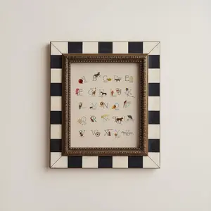 [UNFRAMED POSTER] Vintage ABC Nursery Wall Art, Alphabet Chart Playroom Wall Decor, Cottagecore Kids Room Wall Art, Boho Classroom Decor