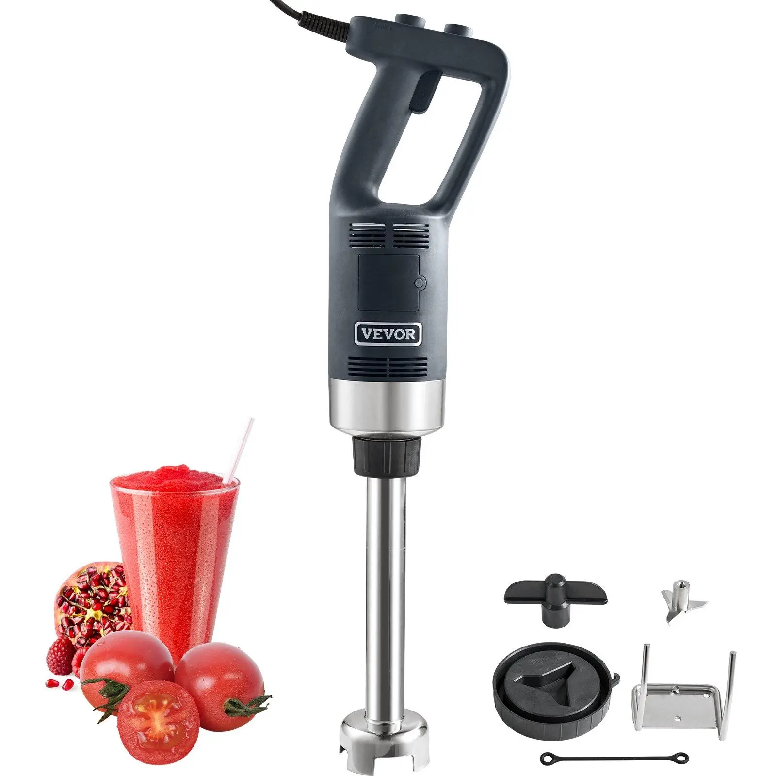 【Summerfinds】VEVOR Commercial Immersion Blender 500 Watt Heavy Duty Hand MixerVariable Speed Kitchen Stick Mixer with 304 Stainless Steel BladeMulti-Purpose Portable Mixer for SoupSmoothiePureeBaby Food