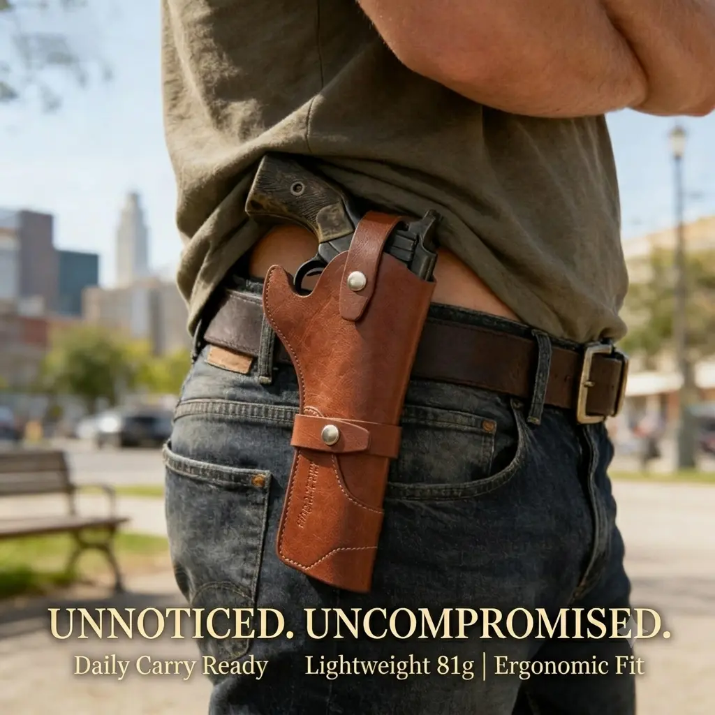 Single Six Holster - Ambidextrous Leather 22 RevolverHolster, Fits Heritage Rough Rider, Ruger Wrangler, Colt NewFrontier and Similar Six (5.5) genuine leather