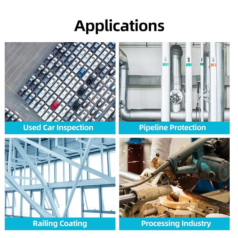 Mileseey MC998 Thickness Gauge Automotive Paint Coating Thickness Detector Auto Repair Tool 0-1500um Iron and NFe Probe Kit