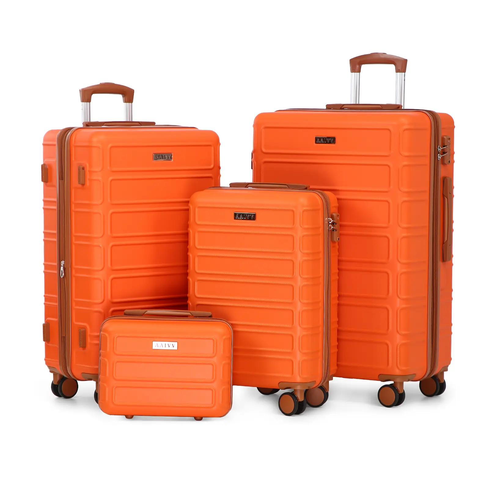 4 Piece Luggage Set, Expandable ABS Suitcase with TSA Lock, Double Spinner Wheels & Durable Shell, Ideal for Travel, Business Trips, and Back to School Use