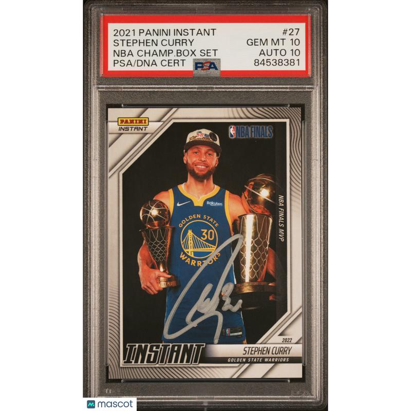 2021 Panini Instant NBA Champ Box Set #27 Stephen Curry signed PSA 10 Auto 10