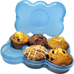 As seen on Shark Tank Products-T ouch Up Cup Muffin Fresh Storage Container Holder with Lid, Airtight and Reusable, BPA-Free, Pack of 1, Holds 6 Fresh Muffins