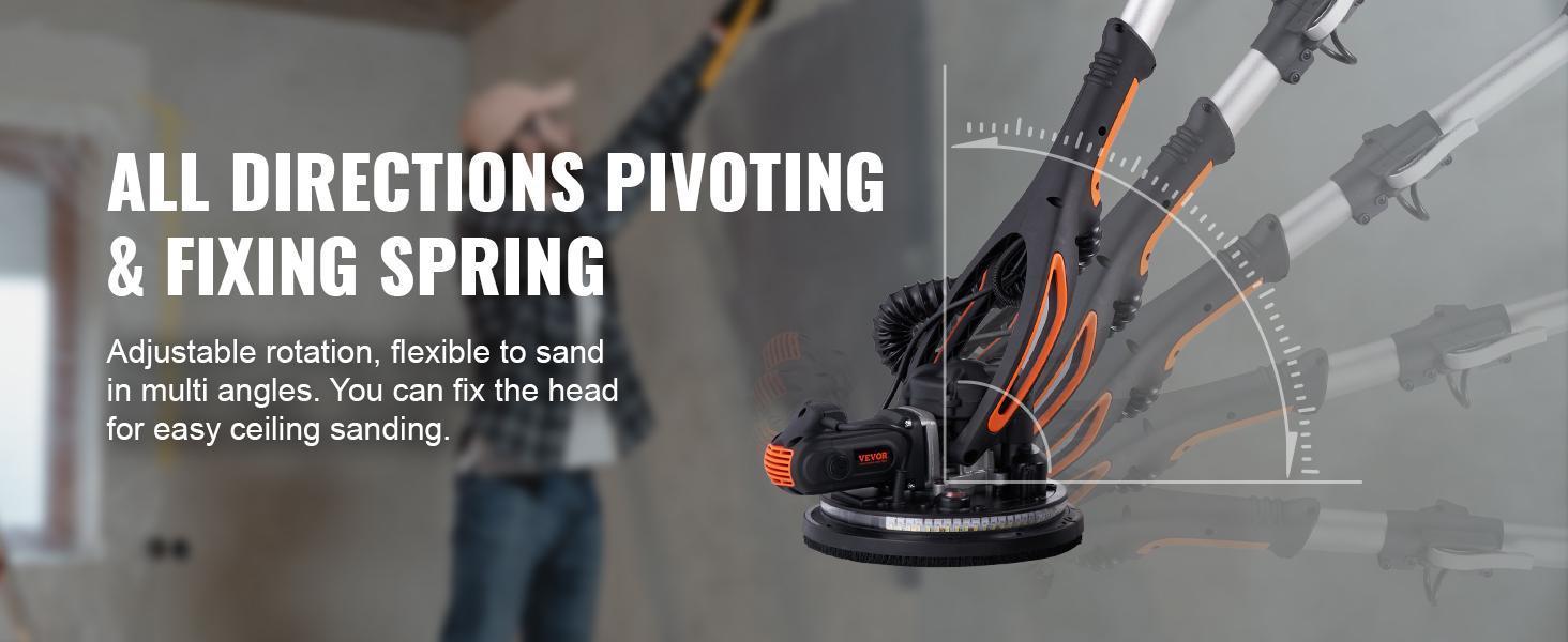 VEVOR Electric Drywall Sander 900W, Self-Suction & Variable Speed 800-1800 RPM, Foldable Handle & Self-Suction, with LED Strip Light and Vacuum Bag Power Tool VEVOR Super Brand Day VEVOR Electric Drywall Sander 900W, Self-Suction & Variable Speed 800-1800 RPM, Foldable Handle & Self-Suction, with LED Strip Light and Vacuum Bag Power Tool VEVOR Super Brand Day