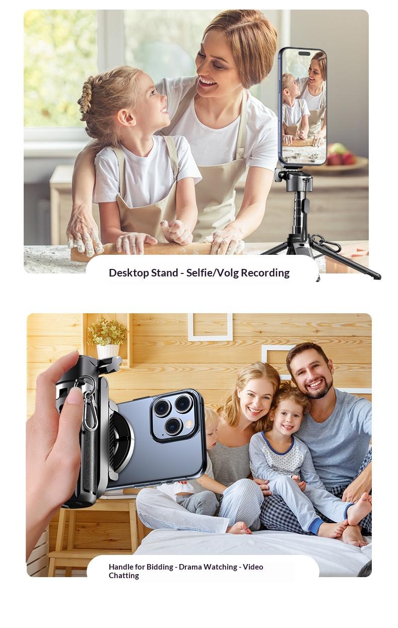 2026 Upgraded extend to 20.5 inches New 4-in-1 Multifunctional Magnetic & clamping Selfie Stick, 360 Rotating Angle, Mini Size, Foldable Storage, Phone Holder Tripod , Camera Grip, Vlog Live Photography Tool, Rechargable Remote control,Valentine's Day 2026 Upgraded extend to 20.5 inches New 4-in-1 Multifunctional Magnetic & clamping Selfie Stick, 360 Rotating Angle, Mini Size, Foldable Storage, Phone Holder Tripod , Camera Grip, Vlog Live Photography Tool, Rechargable Remote control,Valentine's Day