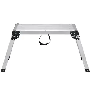 VEVOR Folding Work Platform,  , 330 lbs Load Capacity, Aluminum Drywall Stool Ladder, Heavy Duty Work Bench w/ Non-Slip Feet, Ideal for Washing Vehicles, Cleaning, Painting, Decorating
