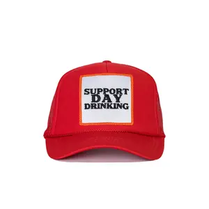 Support Day Drinking Trucker Hat in Red