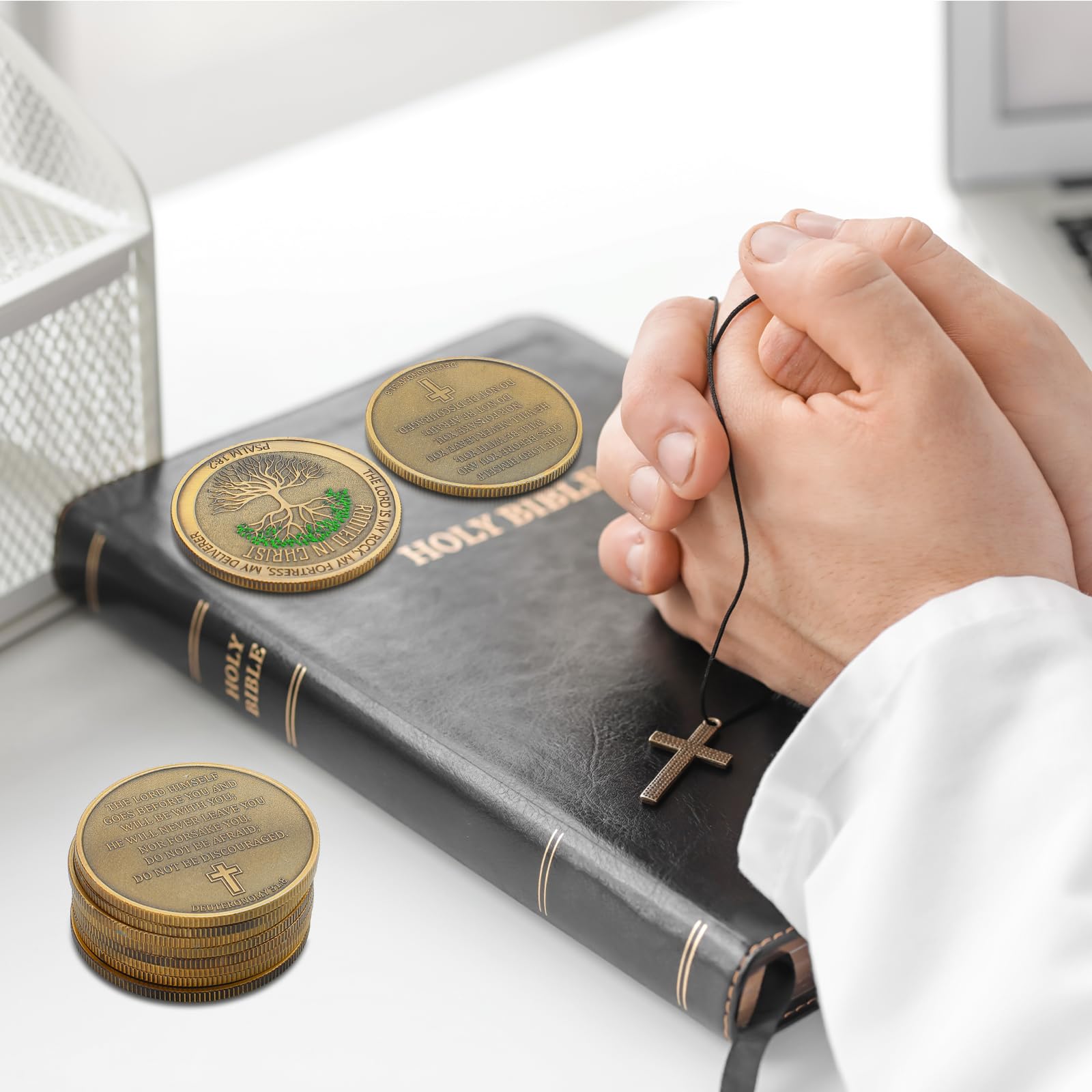 Christian Challenge Coins Rooted in Christ Coin10 Pcs Memorial Day VBS ...