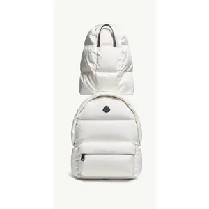 Moncler Men's White Caradoc Backpack With Hood