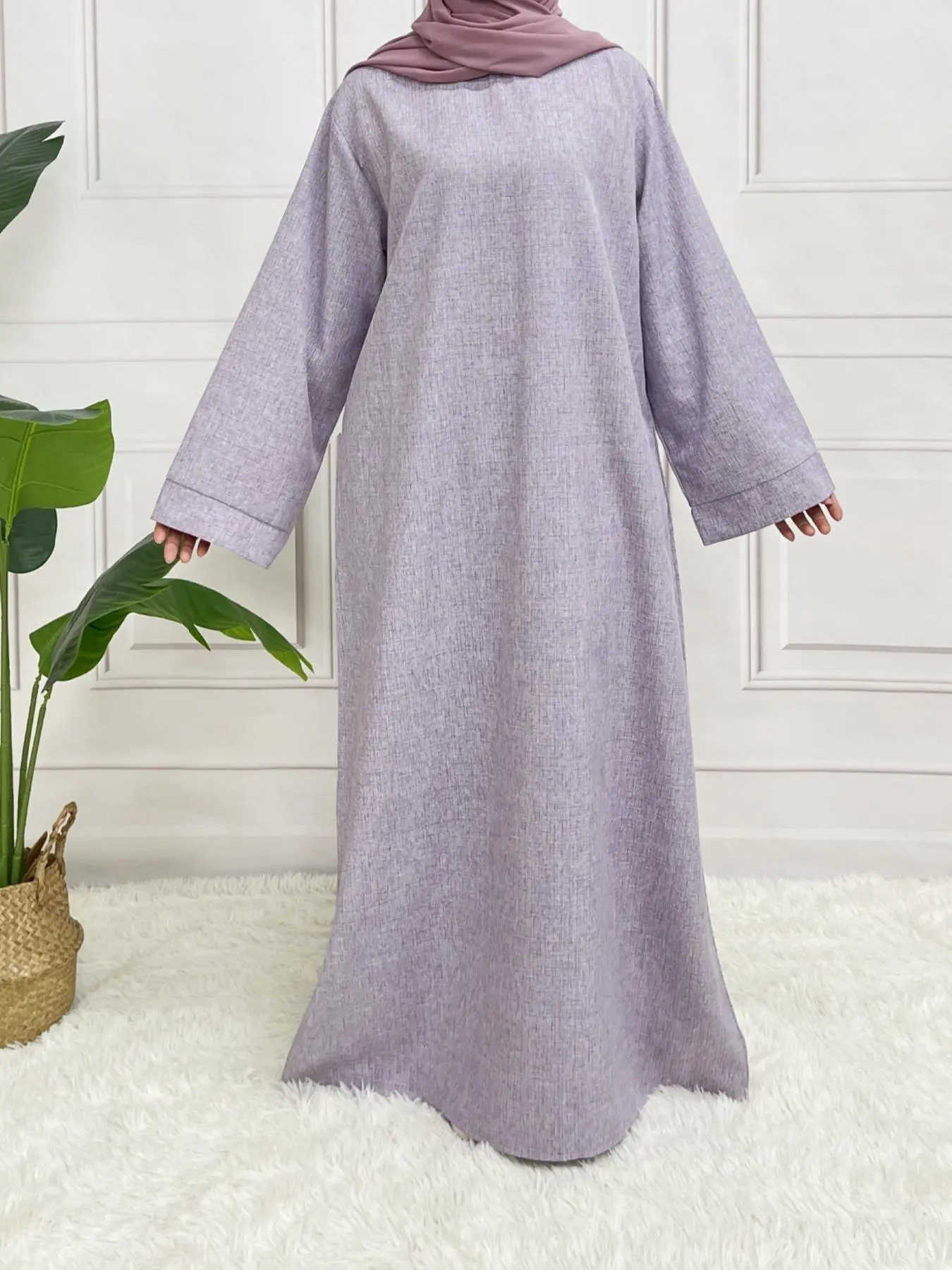 Arabic Clothing-Plain Belted Kaftan Gown without Hijab, Modest Style Long Sleeve Caftan, Maxi Muslim Dress, Loose Islamic Clothes for Women, Modesty Wear Kaftan Robe, Summer Outfits 2024
