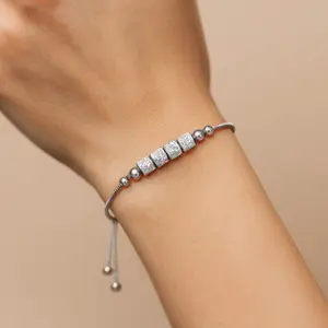 Nova Pavé Cube Slider Bracelet