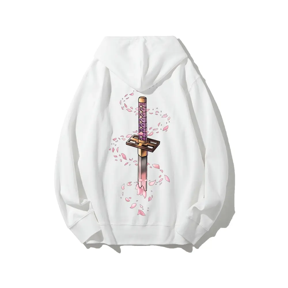 Unisex Bleach Byakuya Kuchiki Senbonzakura Cotton Hoodie, Heavyweight Pullover, Eco-friendly Casual Daily Wear Menswear Sweater