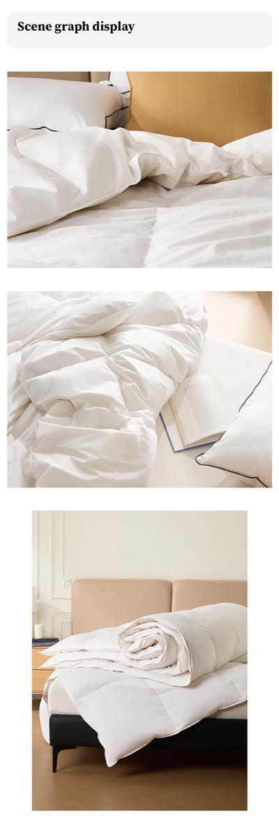 APSMILE Pure Cotton Feather Down Duvet Comforter Nature Duvet Insert All Season 100% Organic Cotton for Sweet Sleep