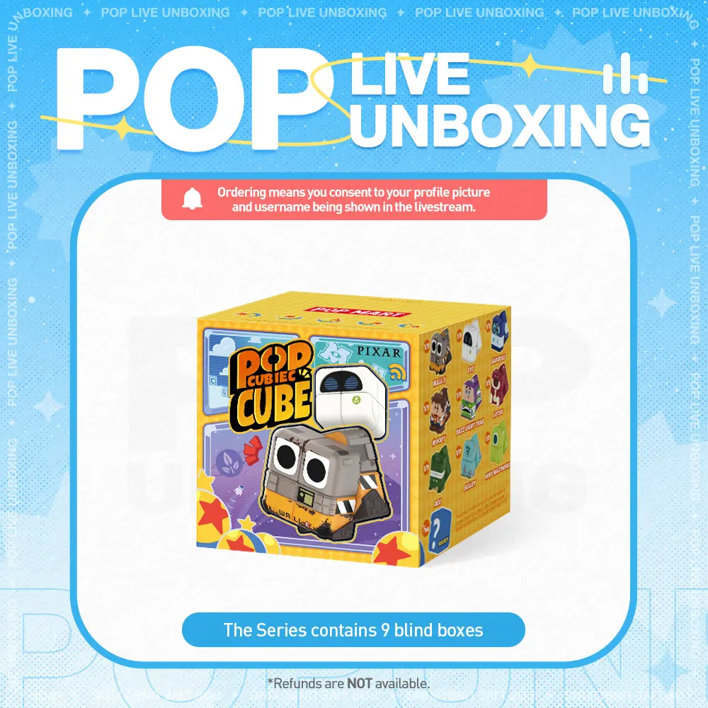 [POP NOW] POP MART Disney/Pixar POP CUBE CUBIEC Series Figures Blind Box，Whole Set LABUBU Fun Toy