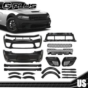 Widebody Kit Front and Rear Bumper Hellcat Style Fit For 2015-2023 Dodge Charger