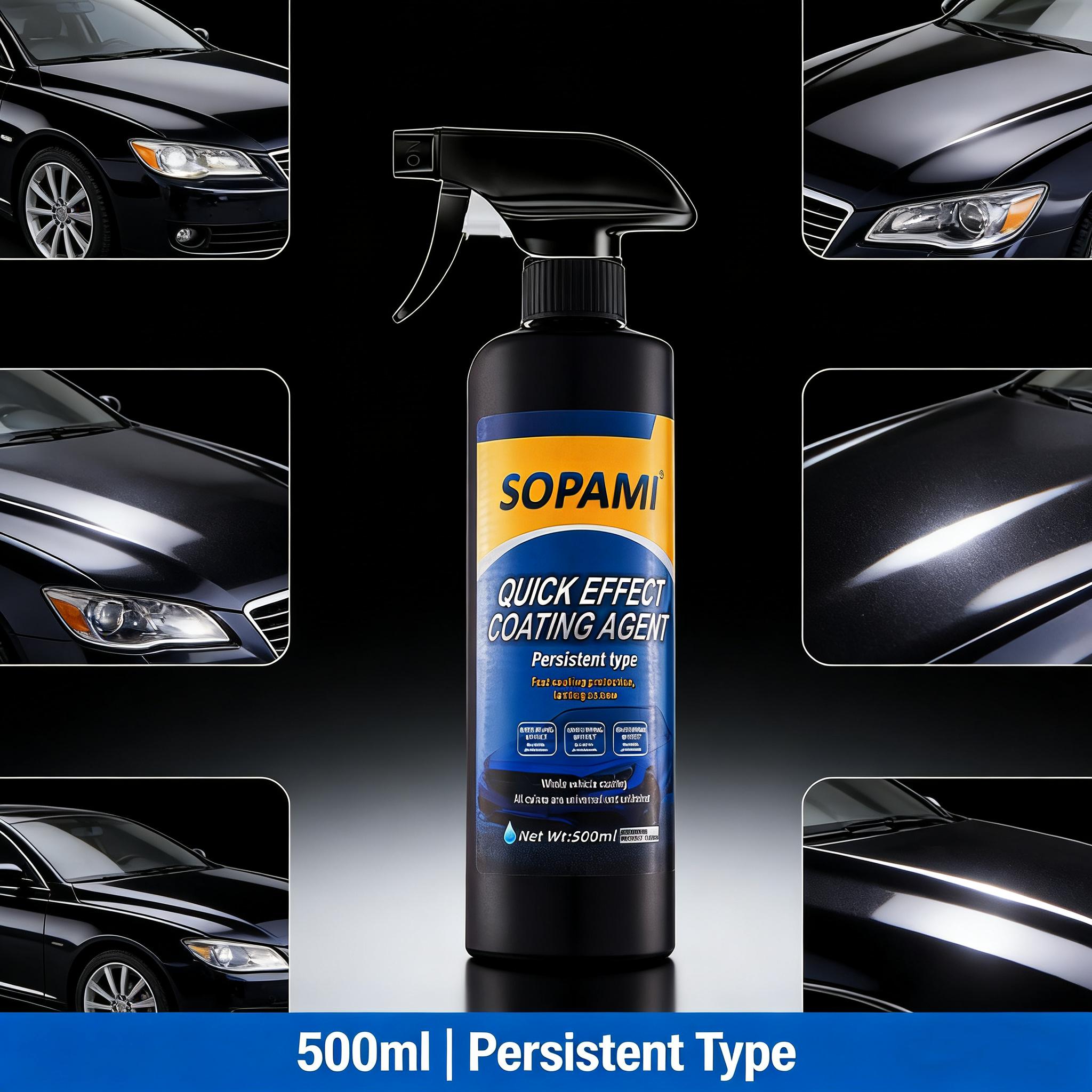 SOPAMI Advanced Automobile Quick-acting Coating Agent With Dust -Car Coating Spray--Proof and Glazing Effects -Long Lasting Car Paint Waxing Solution For a Showroom Shine