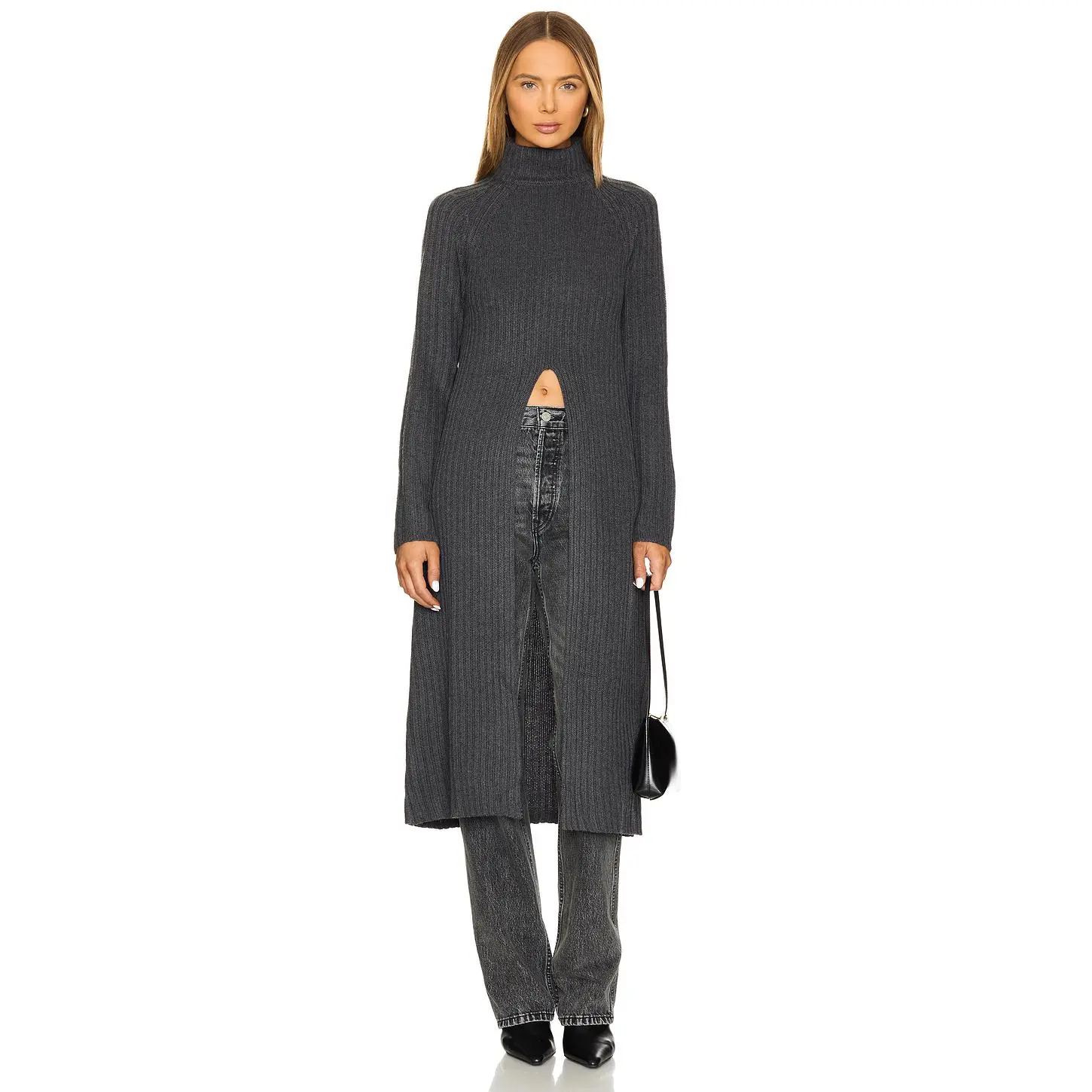 ASTR the Label Estilo Sweater in Charcoal