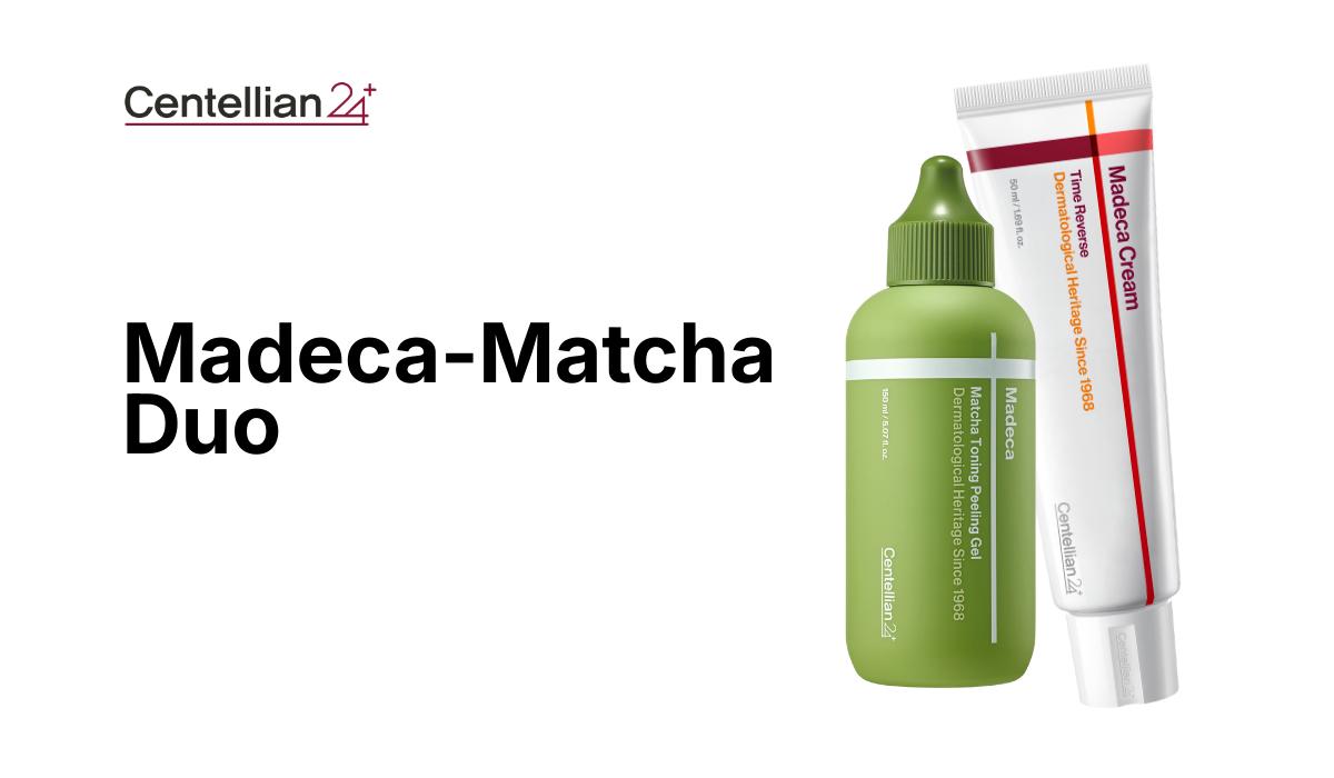 [Centellian24] Madeca-Matcha Duo | Madeca Matcha Toning Peeling Gel + Time Reverse Cream | Brighten + Lift + Nourish + Glow | Korean Skincare