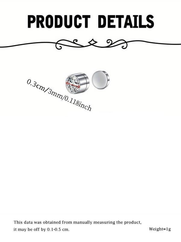 Magnetic Nose Stud, EarringsStainless Steel Fake Nose Rings for Women & Men, Faux Lip Septum Nose Ring Set, No Piercing Body Jewelry, Non Piercing Jewelry