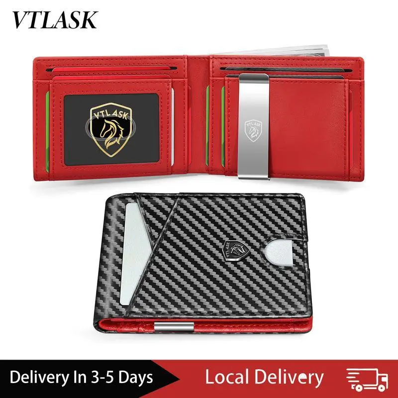 VTLASK 2026 Ultra-thin RFID Anti-theft Men's Wallet with 11 Card Slots wallet men prison wallet phantom wallet prison wallet green card holders travel fire wallet, Rfid Blocking Cardholder Gifts For Dad Christmas