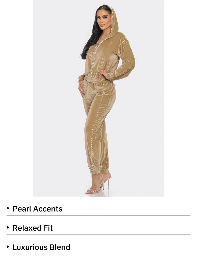 Jogger With Pearls Set