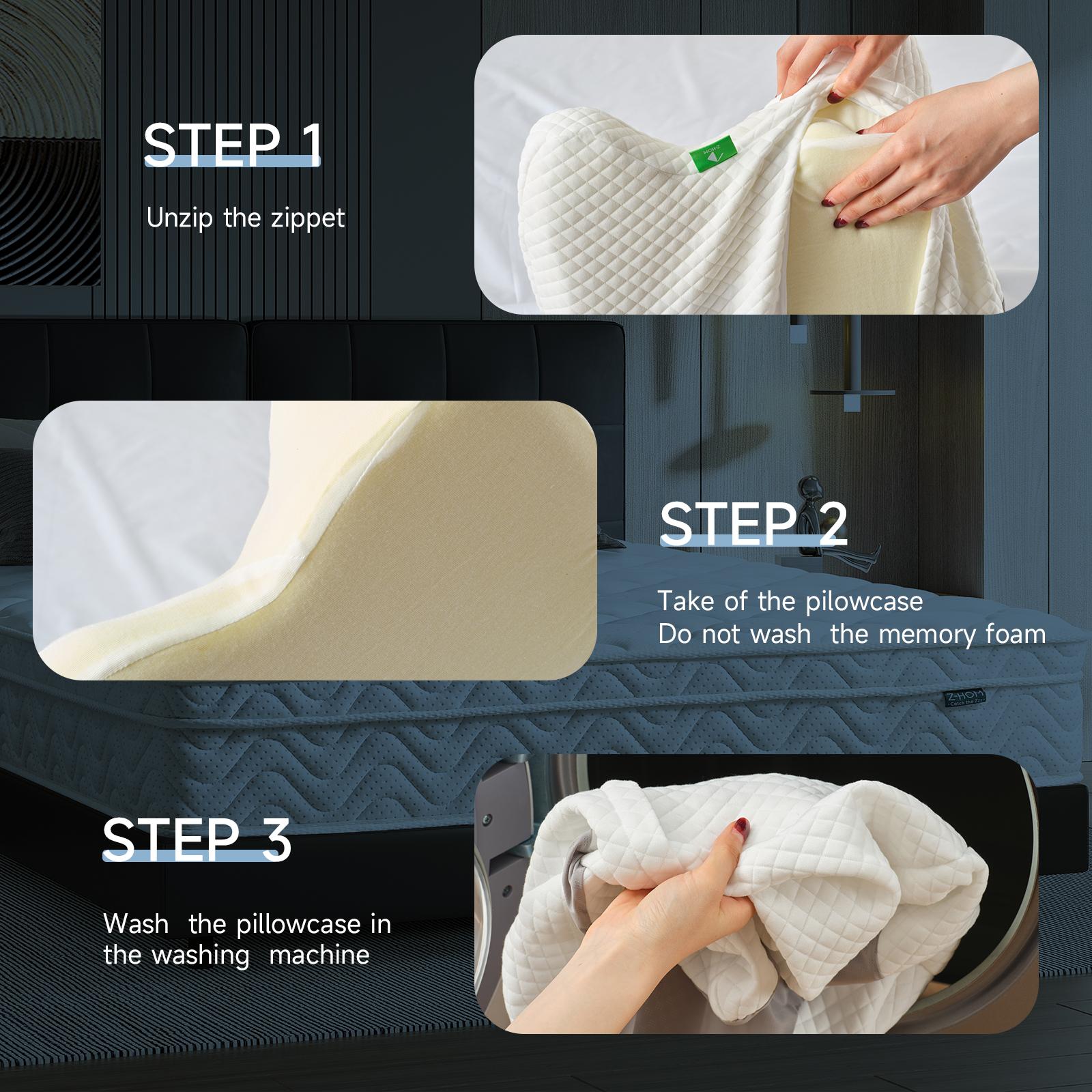 Z-HOM Cervical Pillow for Neck and Shoulder,Contour Memory Foam Pillow,Ergonomic Neck Support Pillow for Side Back Stomach Sleepers with Pillowcase Z-HOM Cervical Pillow for Neck and Shoulder,Contour Memory Foam Pillow,Ergonomic Neck Support Pillow for Side Back Stomach Sleepers with Pillowcase