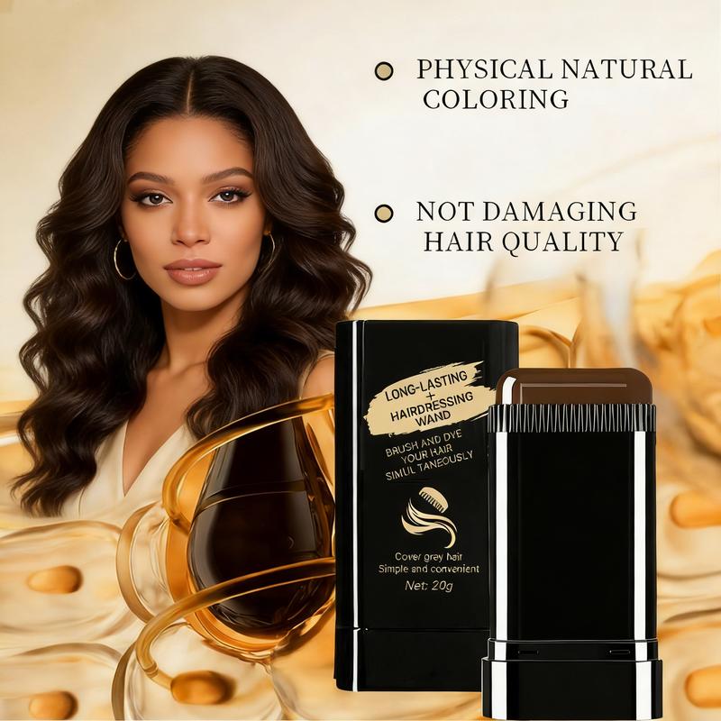 Disposable Hair Dye Stick -  QuickHair Coverage, Root Cover Up, Suitable for All HairTypes, Long-Lasting Smooth Application Brush