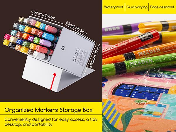 MEEDEN Artist Black & White Paint Pens - 10 Replaceable Tips & 1 Tweezer Acrylic Markers for Visible Large Capacity - Water-Based Quick Drying Paint Markers for Wood, Metal, Rock Painting, Canvas MEEDEN Artist Black & White Paint Pens - 10 Replaceable Tips & 1 Tweezer Acrylic Markers for Visible Large Capacity - Water-Based Quick Drying Paint Markers for Wood, Metal, Rock Painting, Canvas