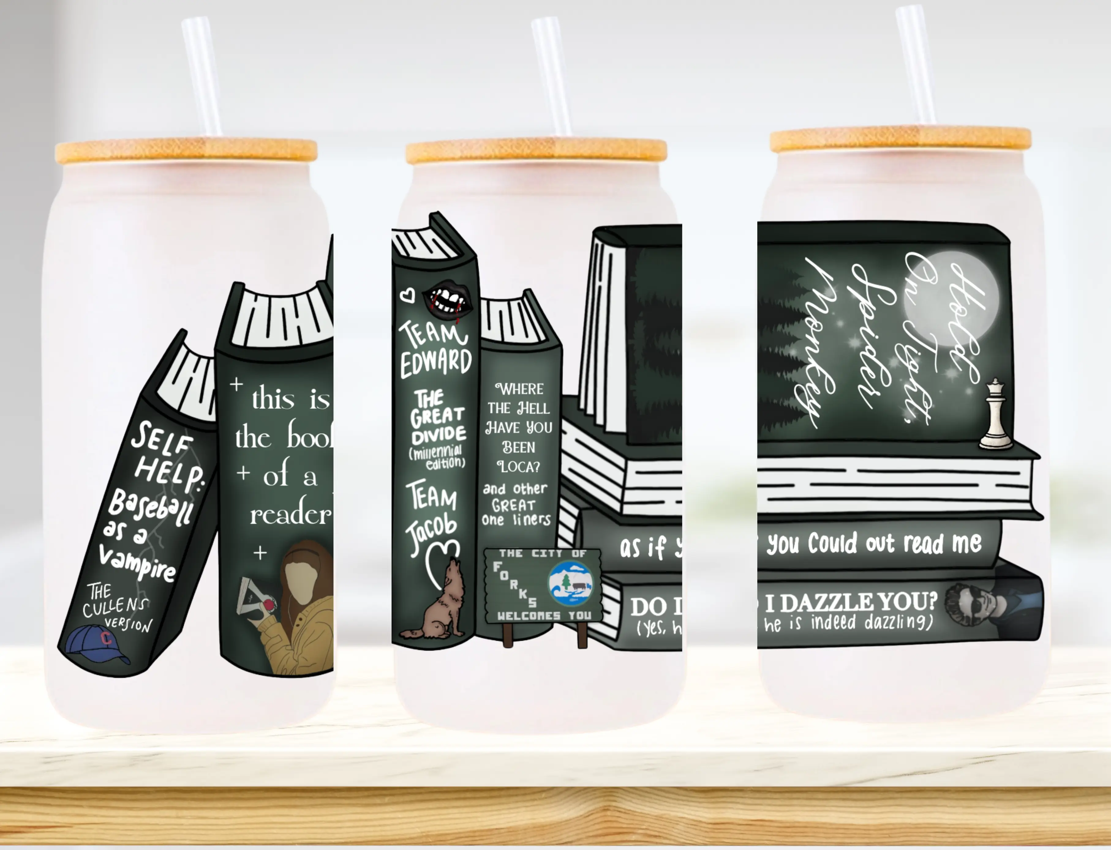 Twilight Books Frosted Tumbler 16oz