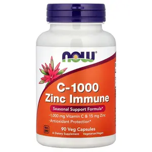 NOW Foods C-1000, Zinc Immune, 90 Veg Capsules