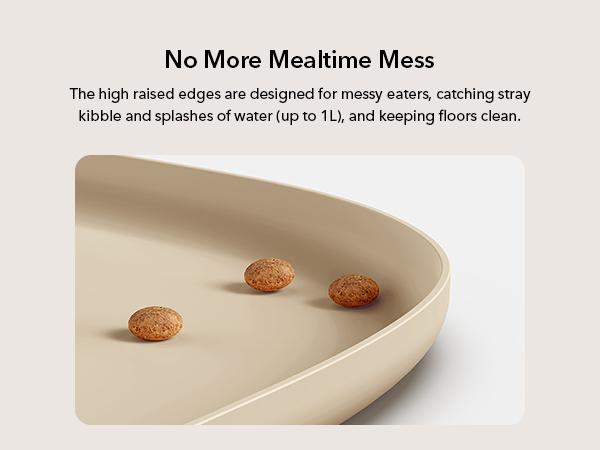 PETLIBRO Dog Food Mat, Safety Silicone Cat Food Mat for Feeder & Fountain, Waterproof, Raised Edge Spill Protection, Available in Multiple Colors