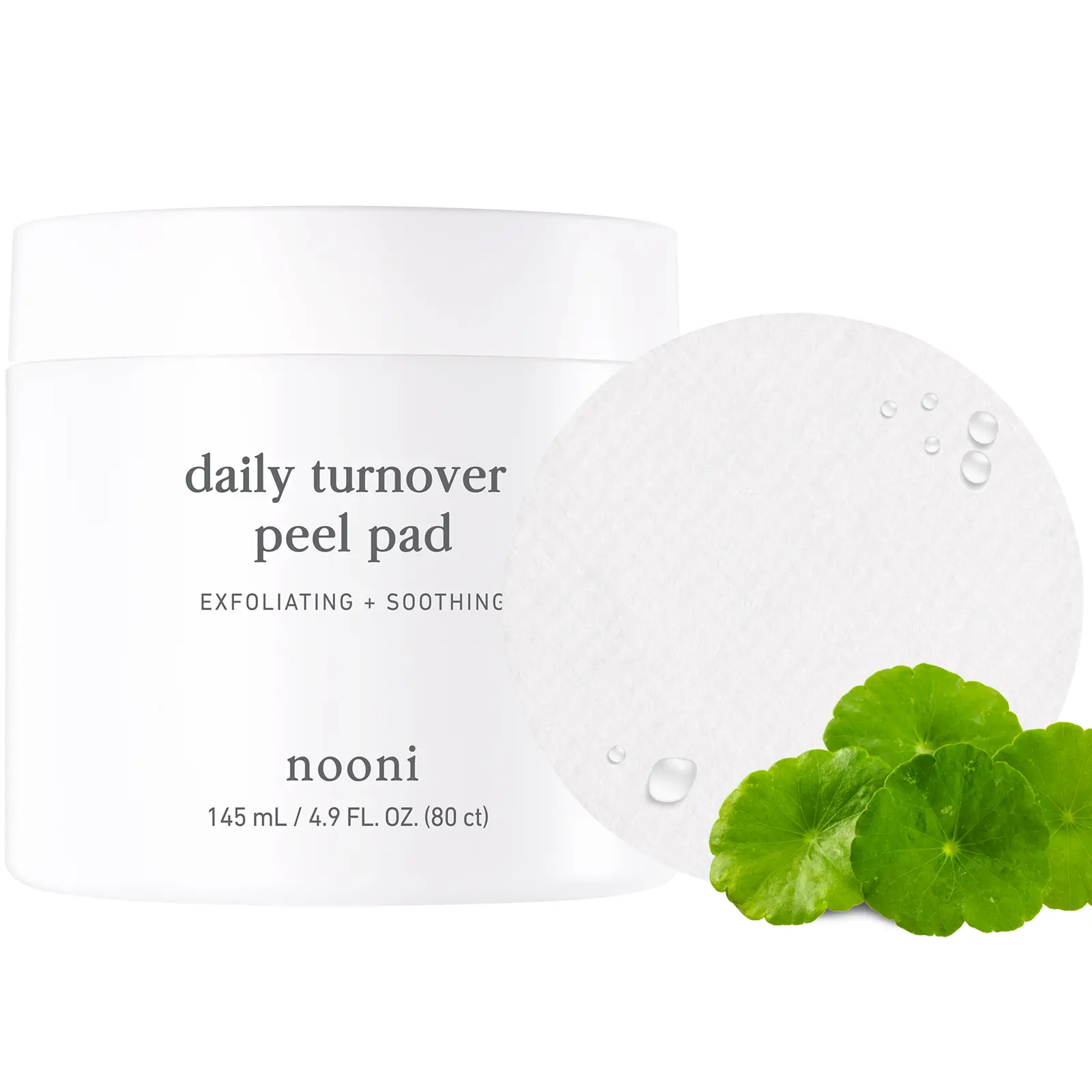 Nooni Korean AHA Toner Pad 80 Sheets | Daily Facial Toner Pad for Gentle Exfoliation with Glycolic Acid l AHA Peeling Pad, Korean Skincare, Comfort, Skin Repair, Glass Skin, Soothing, Hydrating