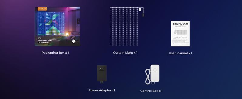 Smart Curtain Lights with DIY GIF, 400 RGBIC LEDs 6.6x6.6ft Color Changing Holiday Wall Lightss with APP, IP65 Waterproof Christmas String Fairy Lightss for Indoor Outdoor Bedroom Window