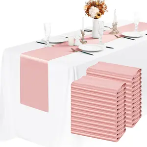 10/12/20-Pack Showgeous Satin Table Runners 12×108 – Smooth & Elegant Fabric for Weddings, Valentine’s Day, Baby Shower, Bridal Shower, Birthday Parties, Romantic Dinners, Banquets & Indoor/Outdoor Party Table Decor 20261