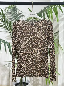 Leopard Print Sweater in Cashmere Blend