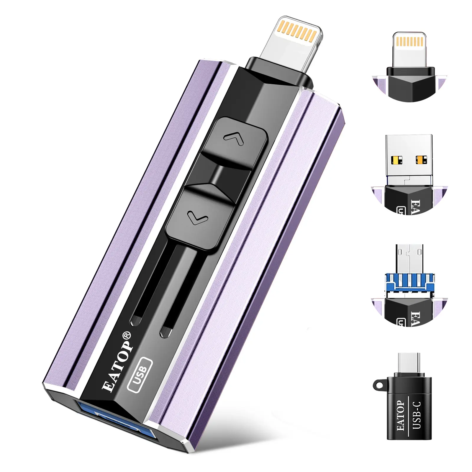 EATOP USB 128GB 256GB 512GB 1TB 2TB Flash Drive Intended for iPhone iPad, Memory Stick Storage for Photos and Videos Backup, Compatible with iPhone iPad Android PC, Plug and Play, No Application Required tiktokshopbacktoschool