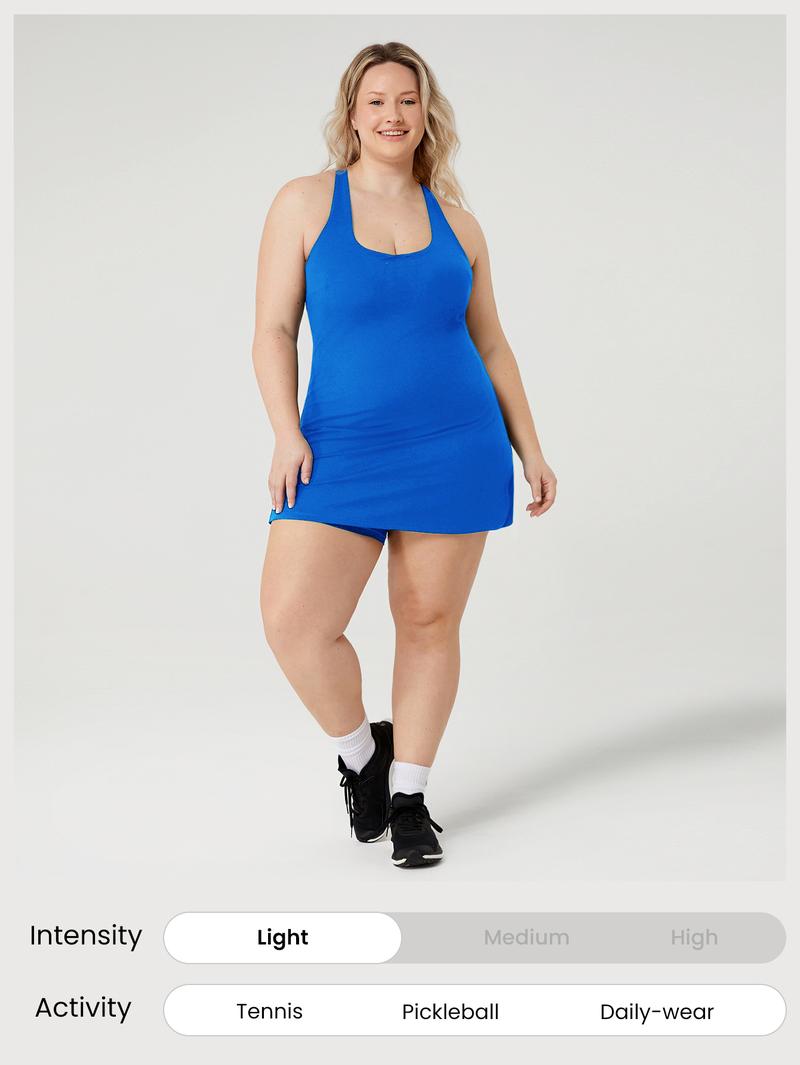 GLOWMODE FeatherFit-Air Peekaboo Plus Size Dress Built-In Shorts Pocket Anti-Slip Strips Dress TikTokShopBlackFriday