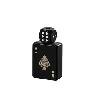 (Butane Gas Not Contained) 2026 New Creative Playing Card Lighter with Rotatable dice,Windproof Green Flame Lighter,Novelty Lighter,Ideal gift for boyfriend,husband,friend
