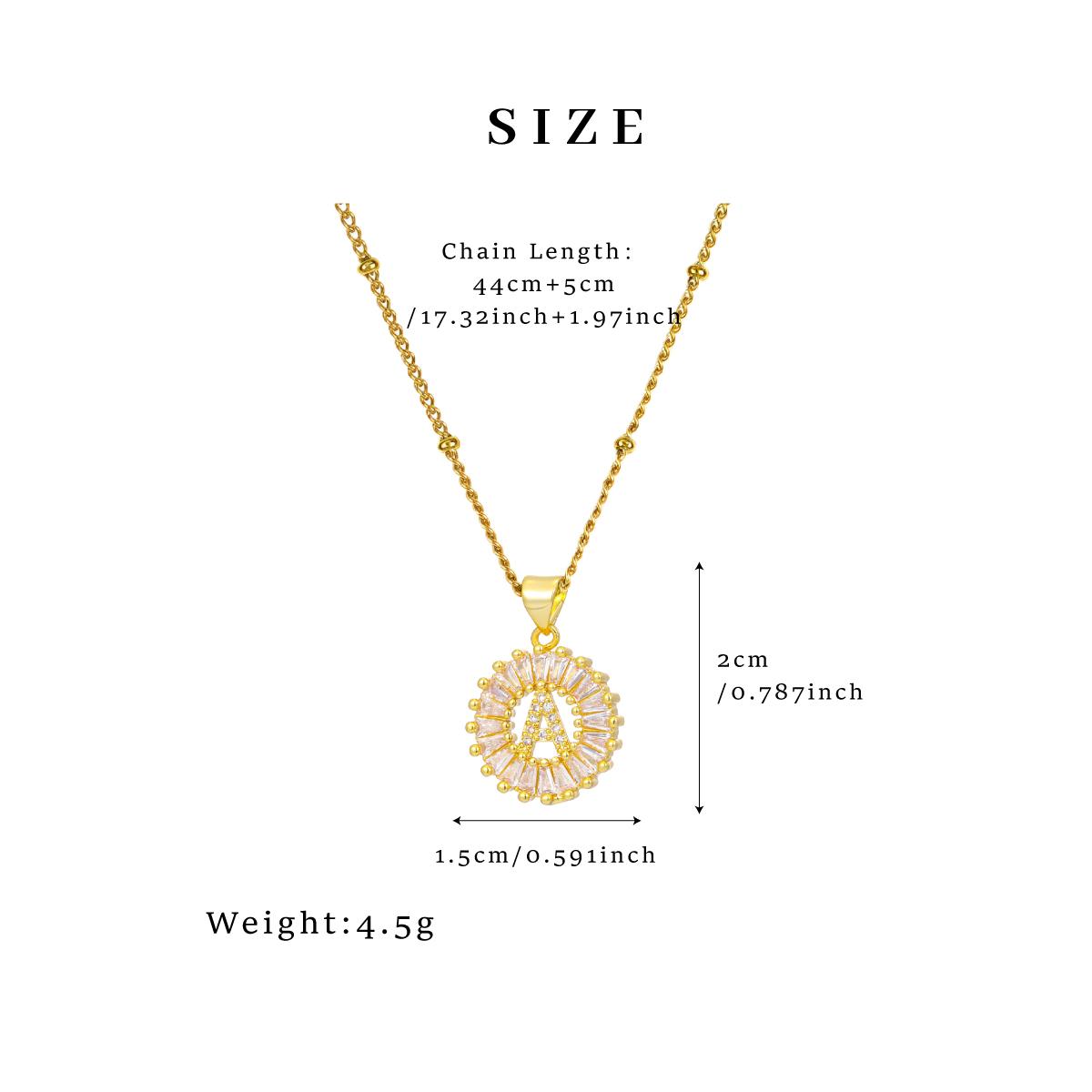 GGIRL Letter Necklace 18k Gold Plated Bling Dainty Necklaces Trendy Chunky Necklace Personalized Round Circle Pendant Zirconia Letters Name Crystal for Women 26 Alphabet Necklace Fashion Jewelry Gift for Holiday Haul Christmas Birthdays Anniversaries