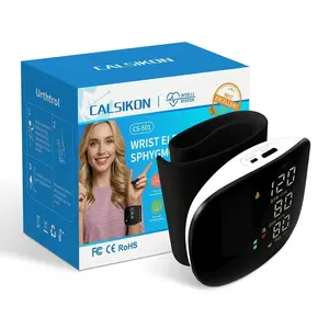 Rechargeable Wrist Blood Pressure Monitor for Home Use LED Display Voice Broadcast Touch Screen 99x2 Reading Memory with Carrying Case Portable Accurate Reading.