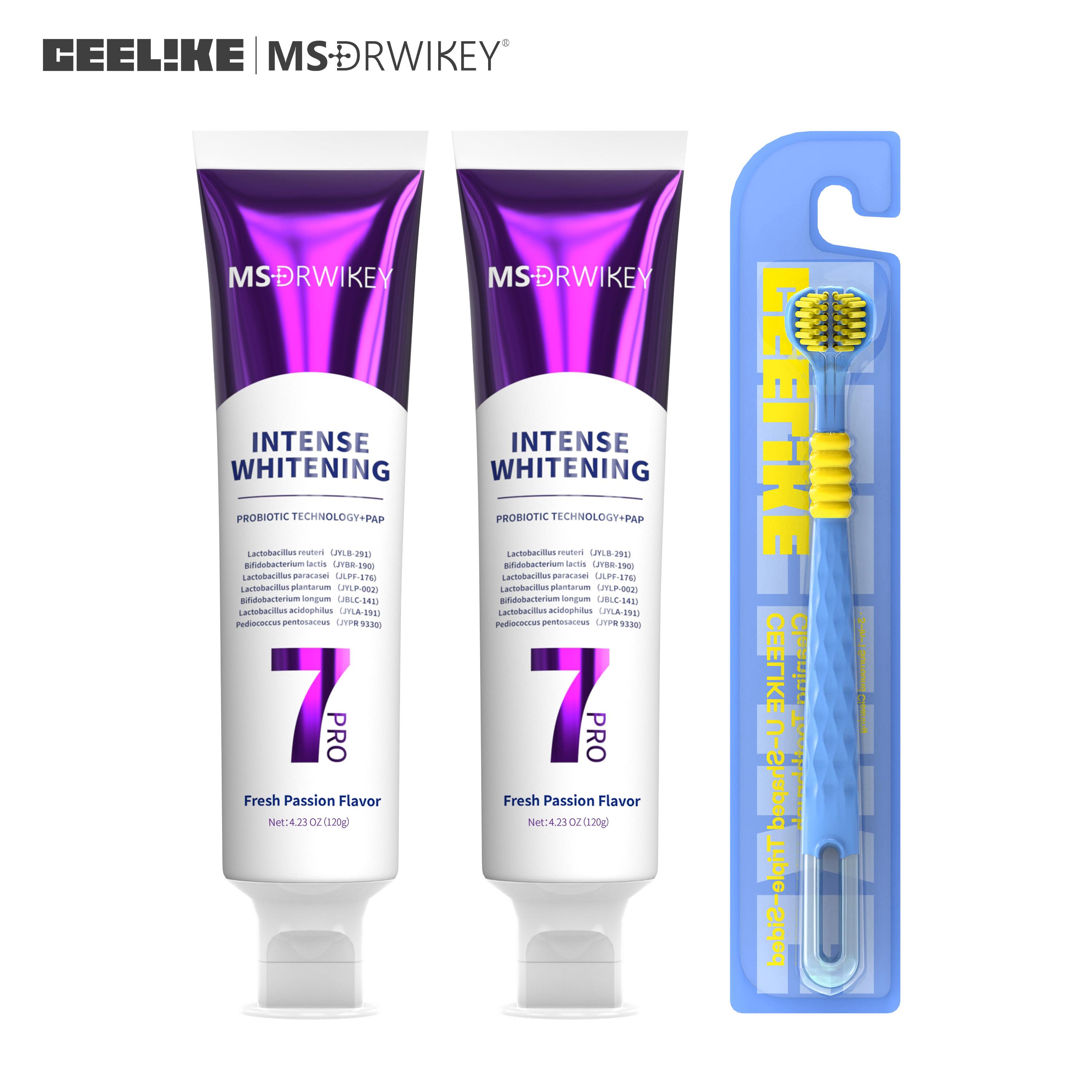 CEELIKE 3-Sided Toothbrush + 2 Toothpaste Set – 360° All-Around Cleaning, Gentle Care, Ideal for Daily Oral Care, Travel-Friendly Design, Available in Multiple Combinations.