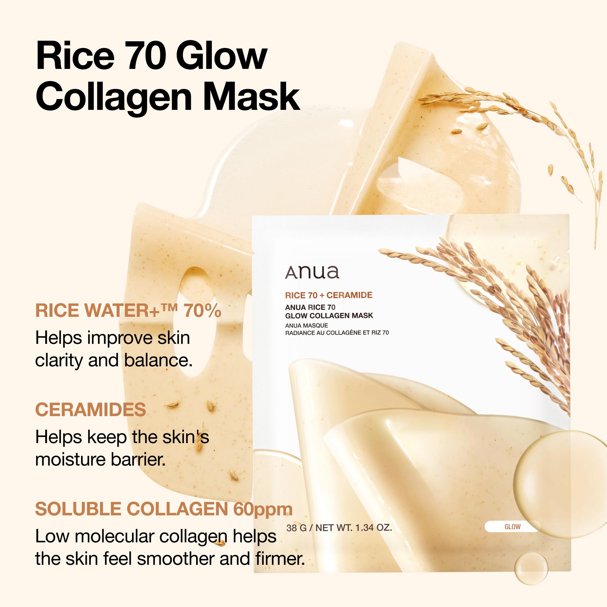 [Anua] Korean Rice Glass Skin 4-Step Routine | Moisturizing Rice Enzyme Cleanser, Lightweight Milky Toner, Brightening Serum & Milk Moisturizer – Korean Skincare for Hydrating & Radiant Skin