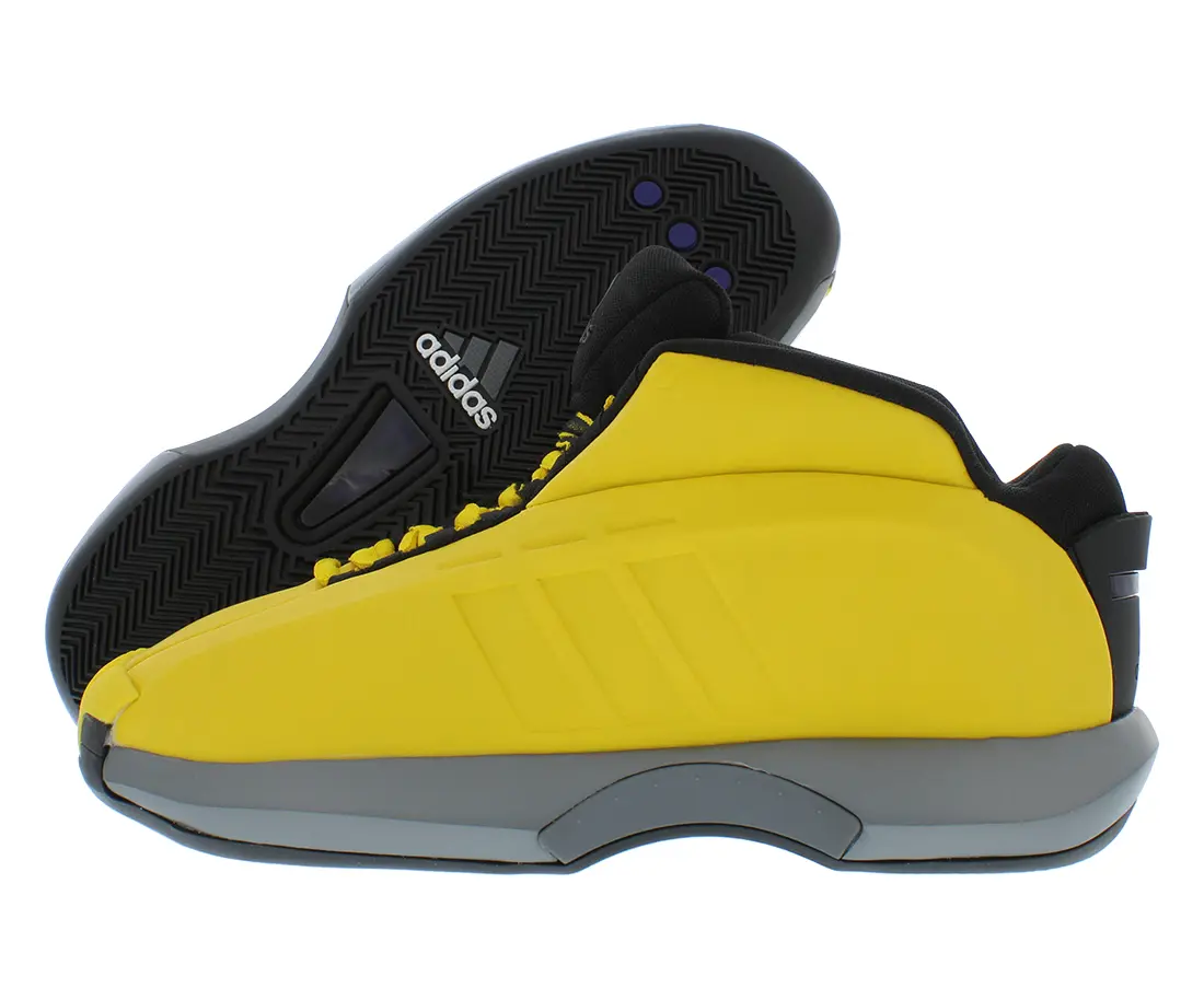 Adidas Crazy 1 Mens Basic Sneaker - Sports Shoes for Runners, Running Shoes, Color:Yellow-Black