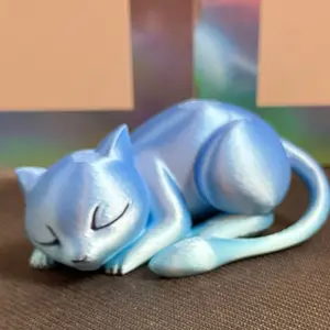 SLEEPY MEW 3-D ART PRINT