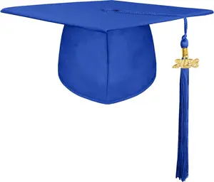 Unisex Adult Matte Graduation Cap with 2026 Tassel Year Charm for High School & Bachelor/Master Graduates