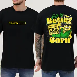 Life Is Better on Corn 1320 2 Sides T-Shirt, Funny Racing Tee, Funny Corn Shirt, Embarrassing shirt, Inappropriate Tshirt, Adult Humor Shirt