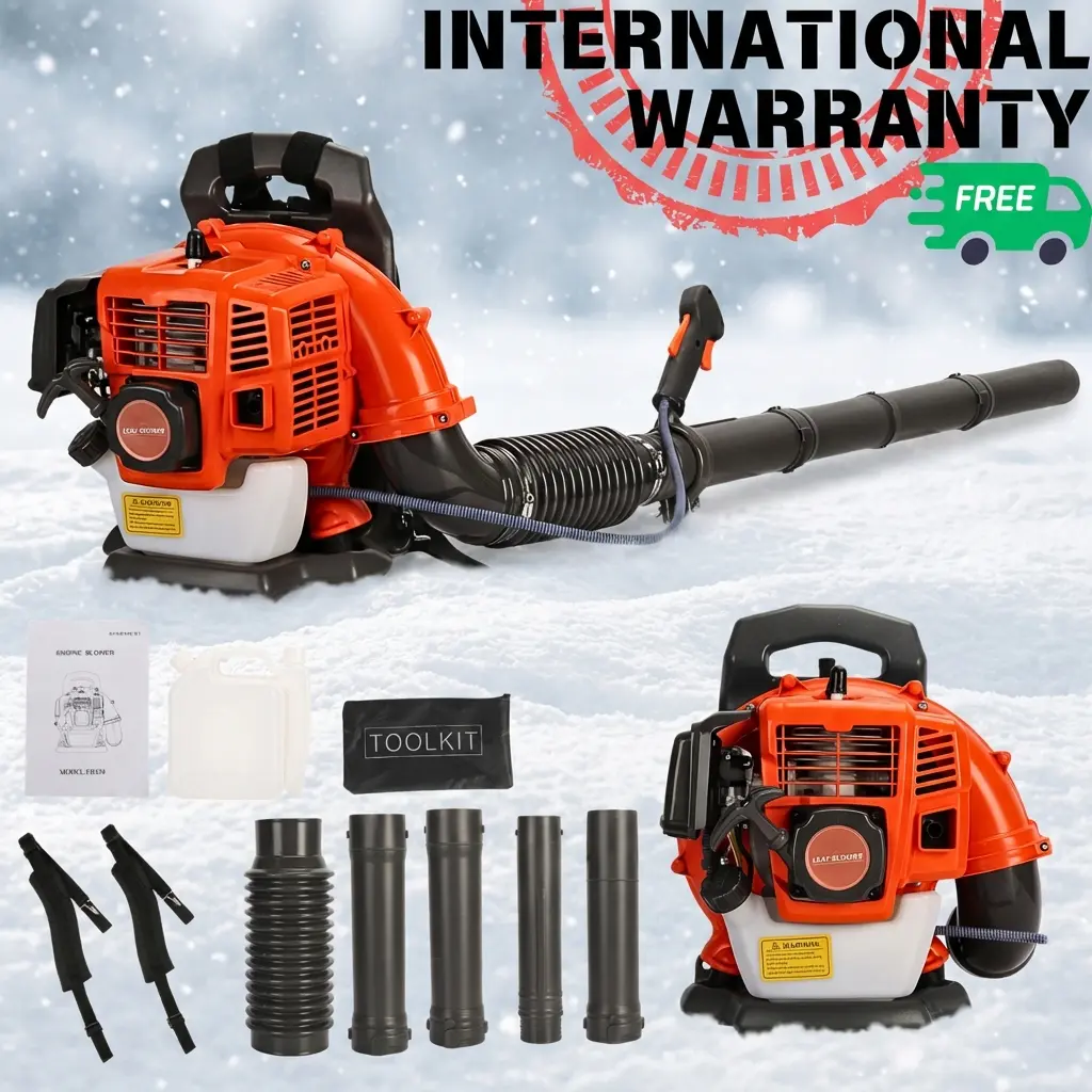 52CC Gas-Powered Portable Gas Leaf Blower, Professional Backpack Garden Tool with Adjustable Tube, Heavy-Duty for Home, Business, Park Driveway & Patio Snow/Leaf Removal, Powerful Wind Force